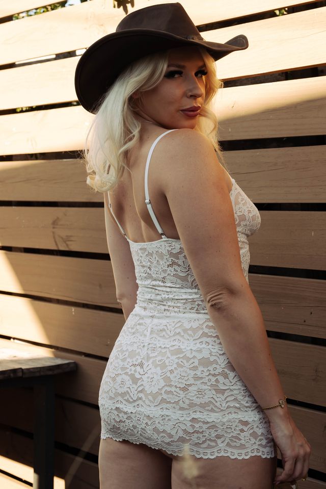 Kilo Brava Vintage Lace Bodycon Slip