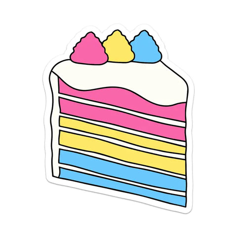 Pansexual Pride Cake Sticker
