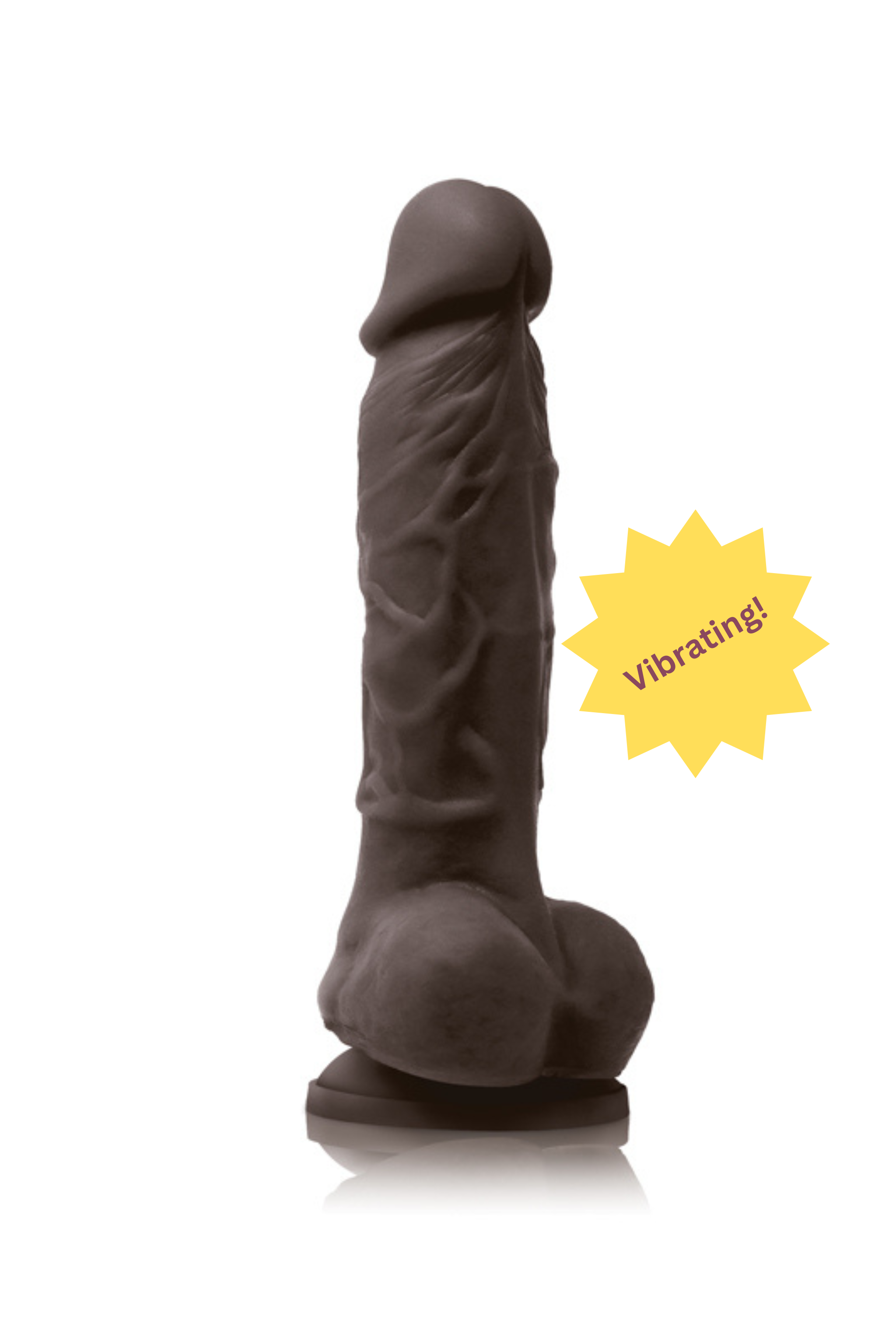 Pleasures 5" Realistic Vibrating Dildo in Chocolate