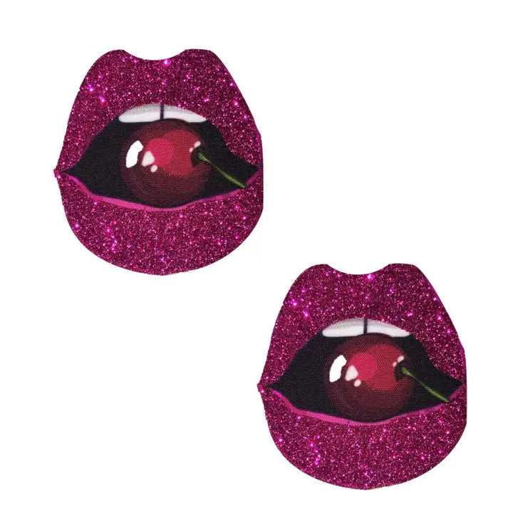 Poppin' Cherries Lips Glitter Nipple Pasties
