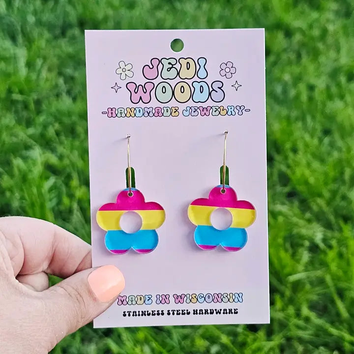 Pride Flags Flower Earrings