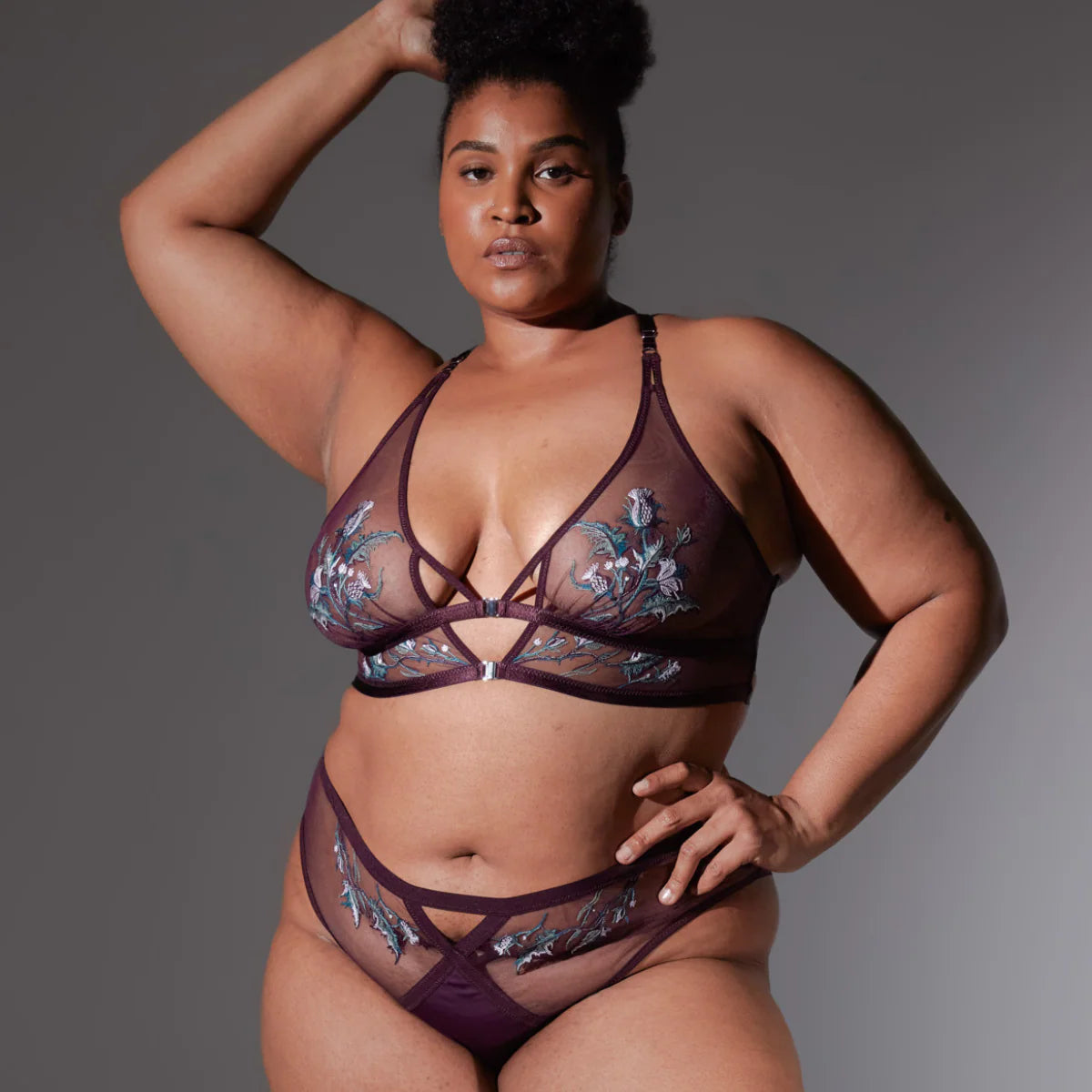 The Sorceress Embroidered Bralette in Cordial