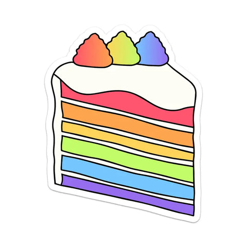 Rainbow Pride Cake Sticker