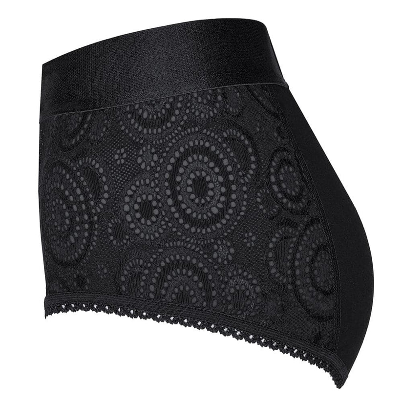 .RodeoH High Waisted Panty Harness 1.75 O-Rings in Black