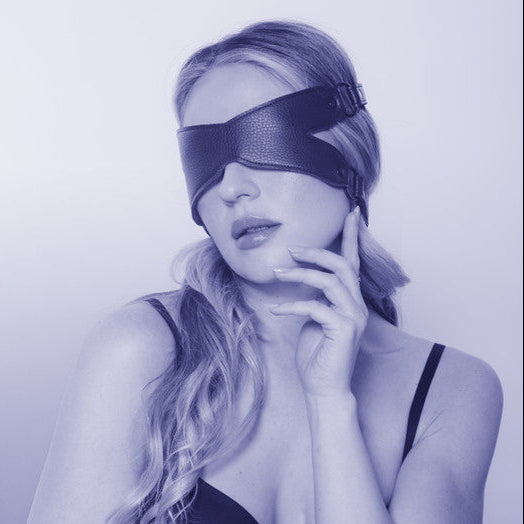 At Night Faux Leather X-Mask Blindfold