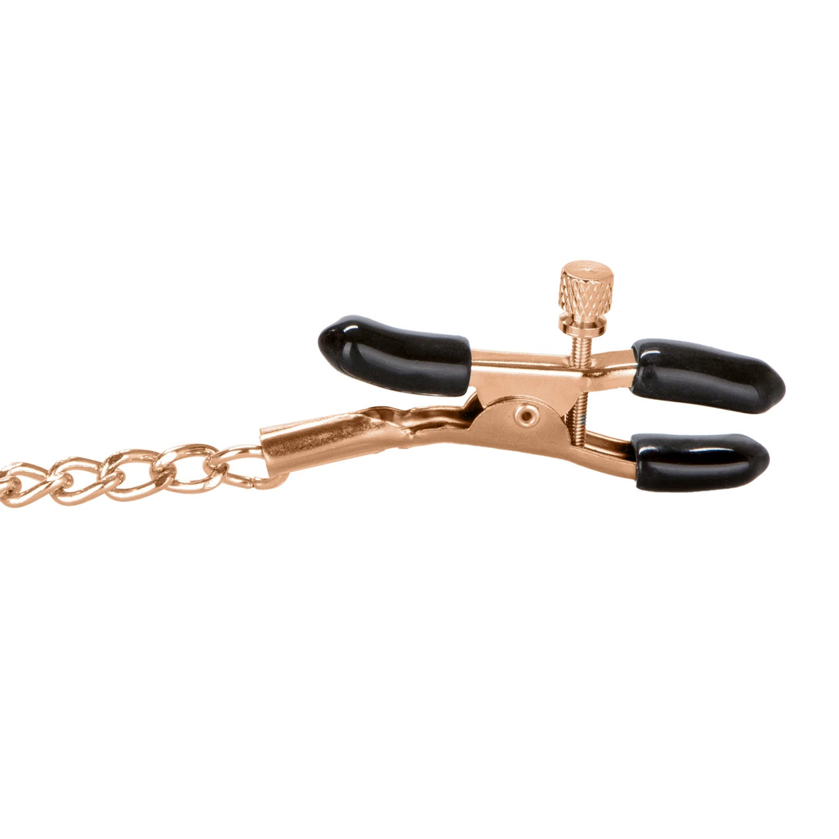 Entice Me Dual Chain Nipple Clamps in Rose Gold