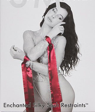 Playful Mischief Silky Dual Restraint Blindfold in Burgundy