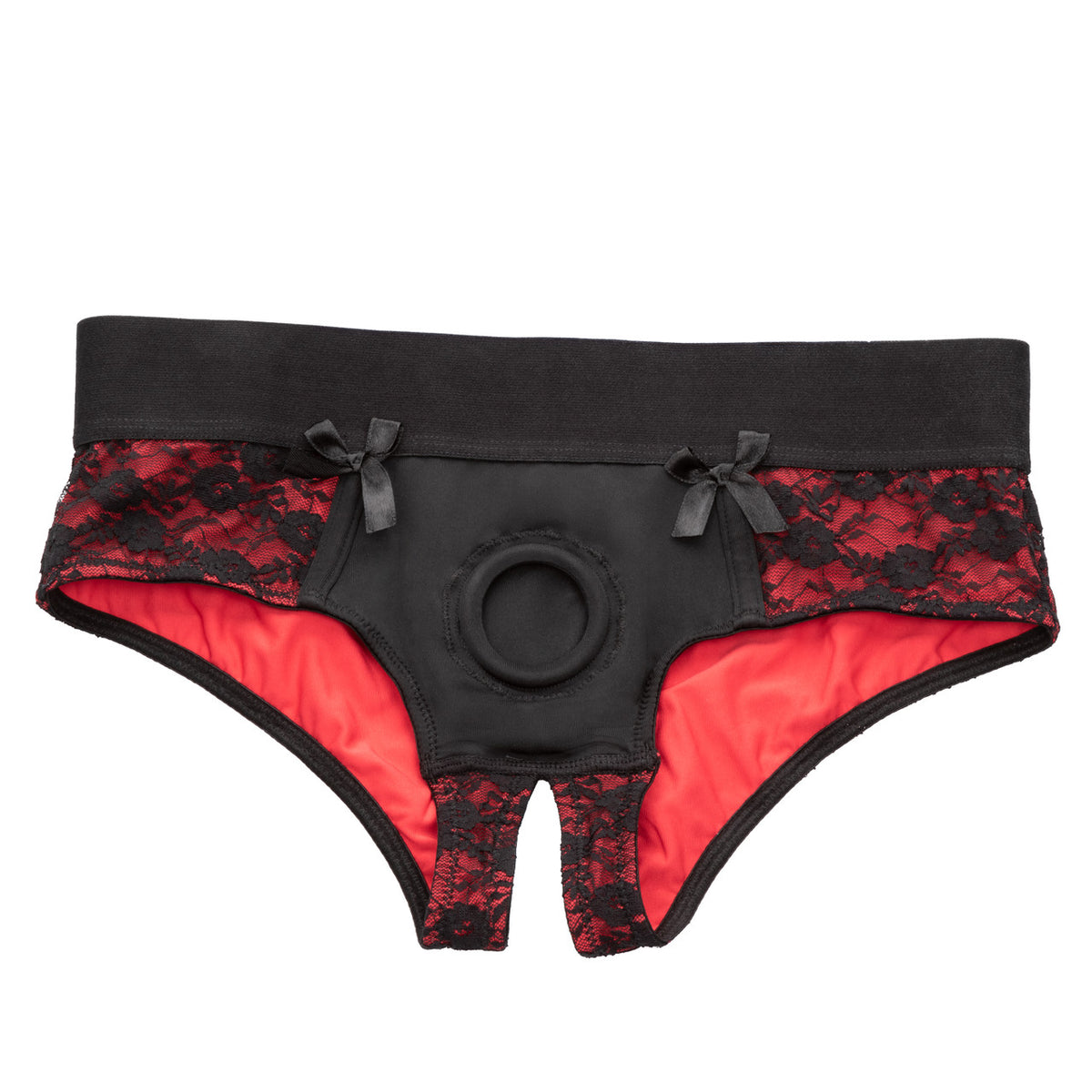 Scandalous Crotchless Lacy Harness & Dildo Set