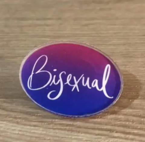 Bisexual Oval Acrylic Pin