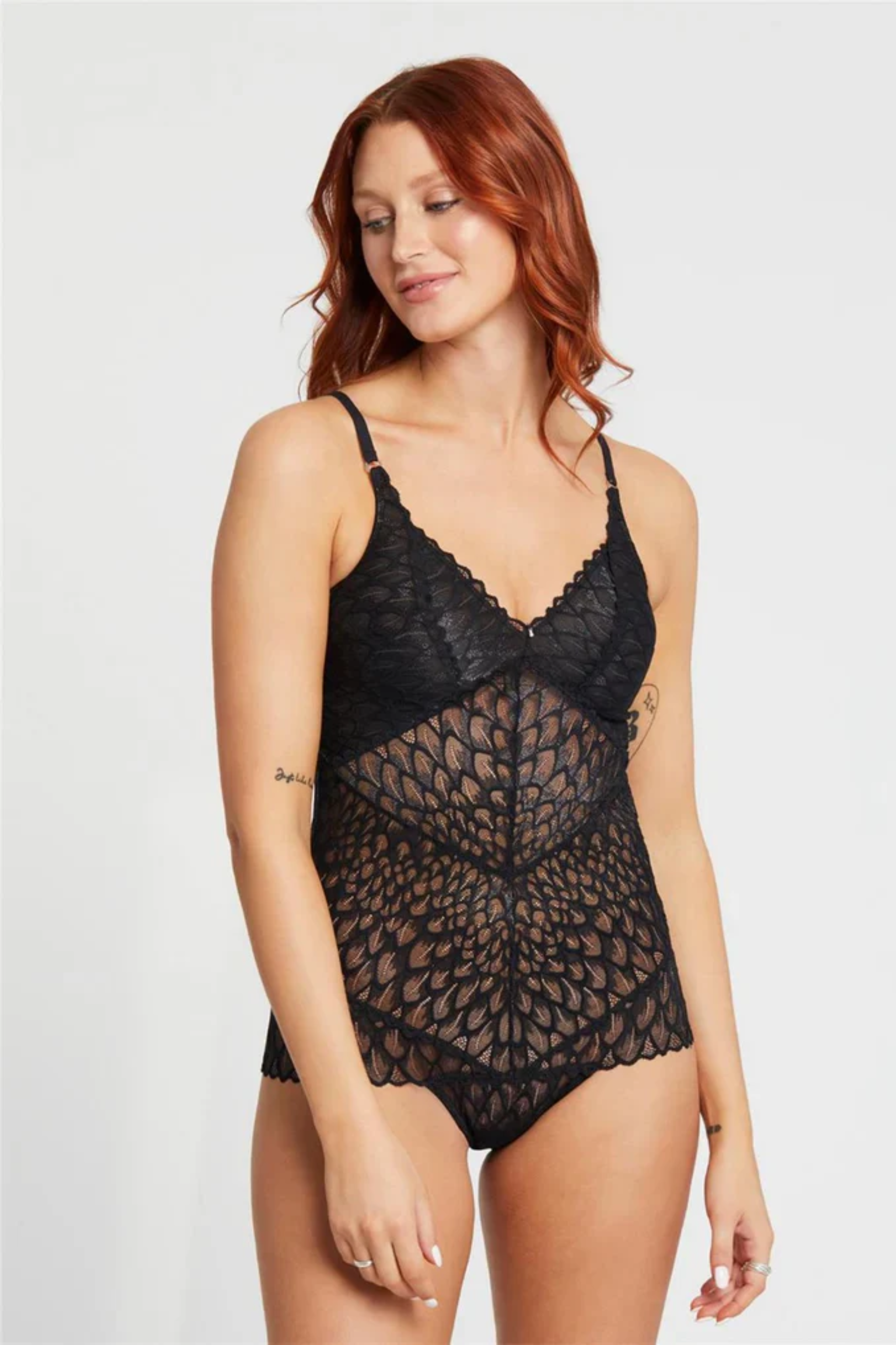 Sheer Class Cheeky Teddy in Black
