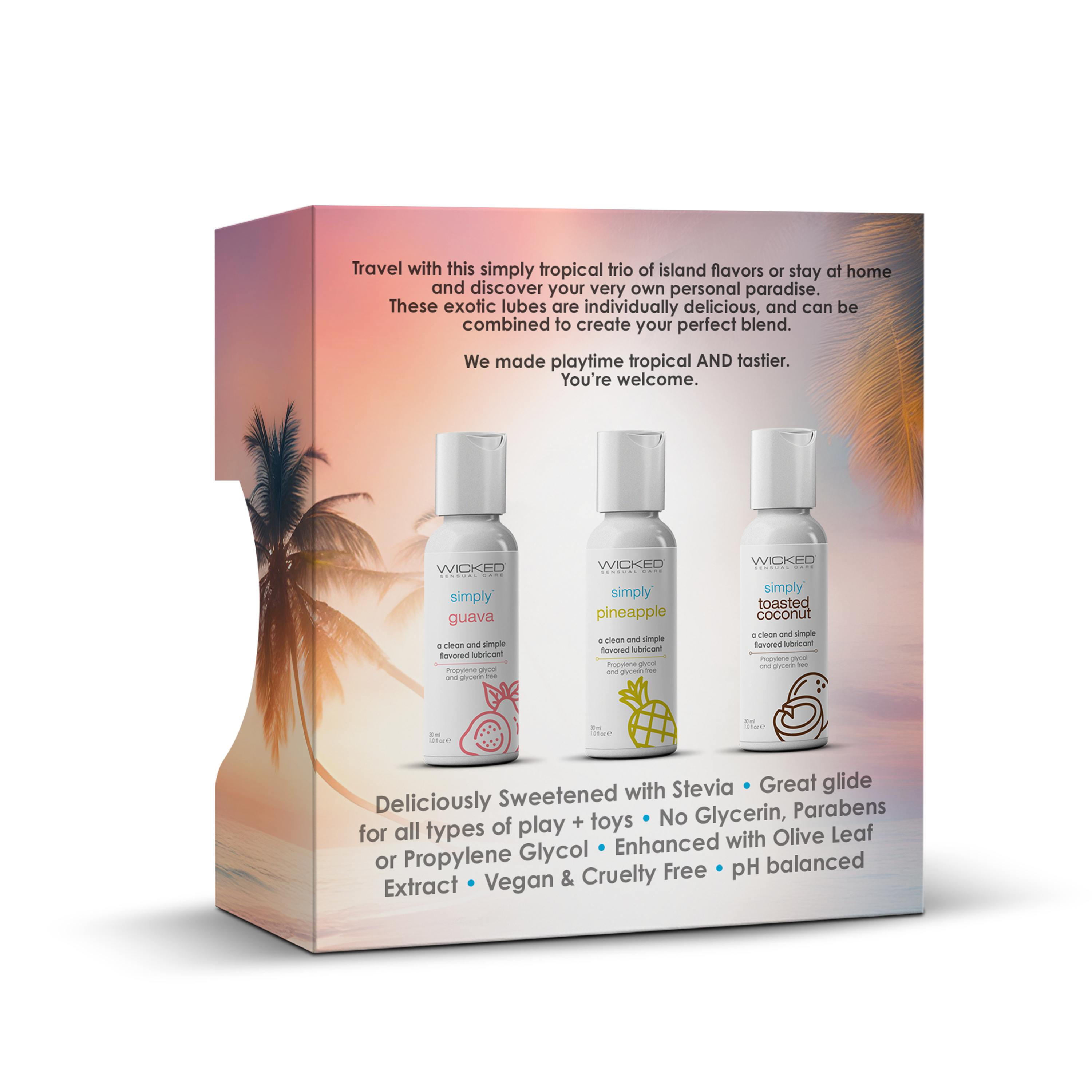 Wicked Simply Flavored Lube Trio Set in Tropical