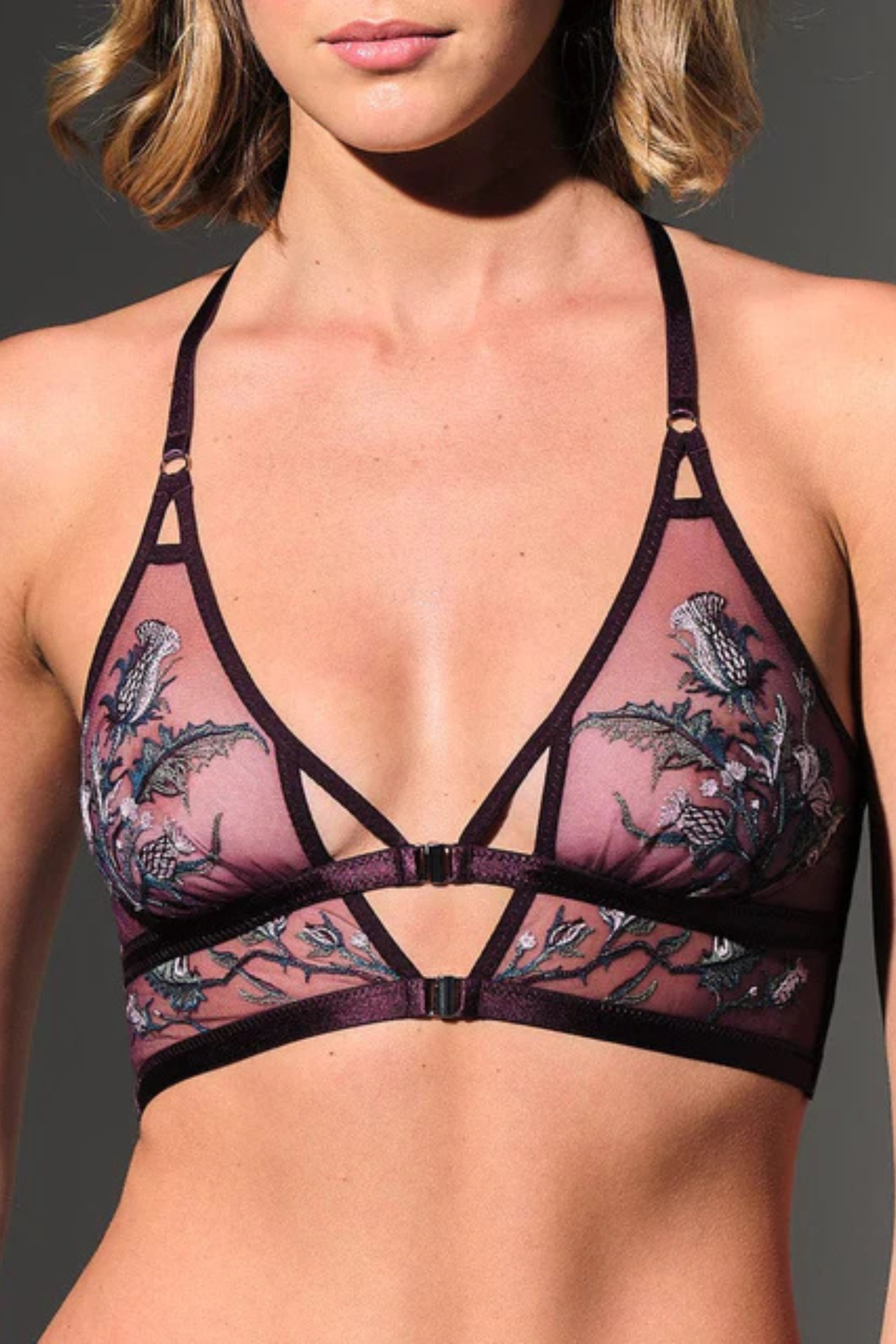 The Sorceress Embroidered Bralette in Cordial