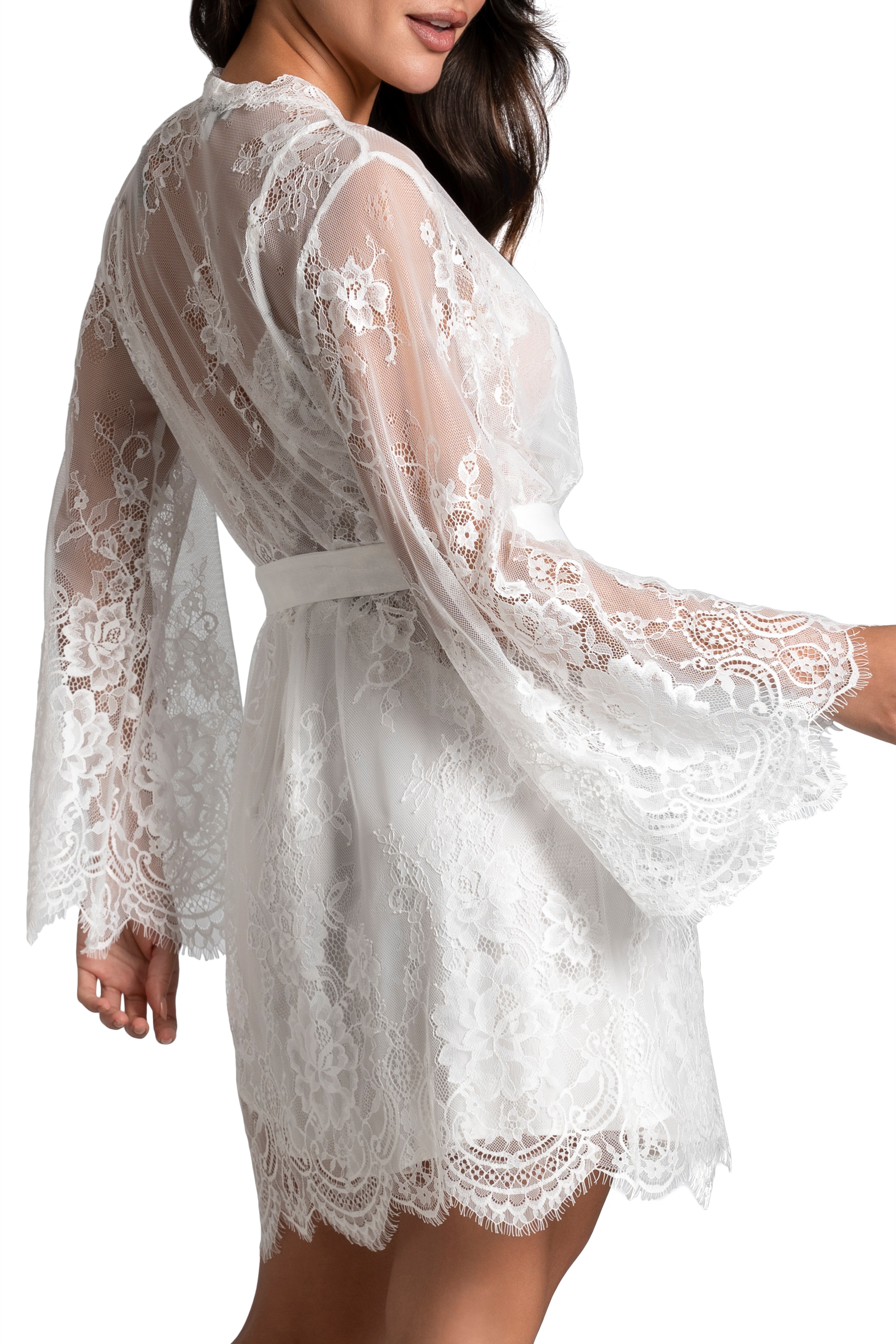 Today and Everyday Allover Lace Robe in Ivory