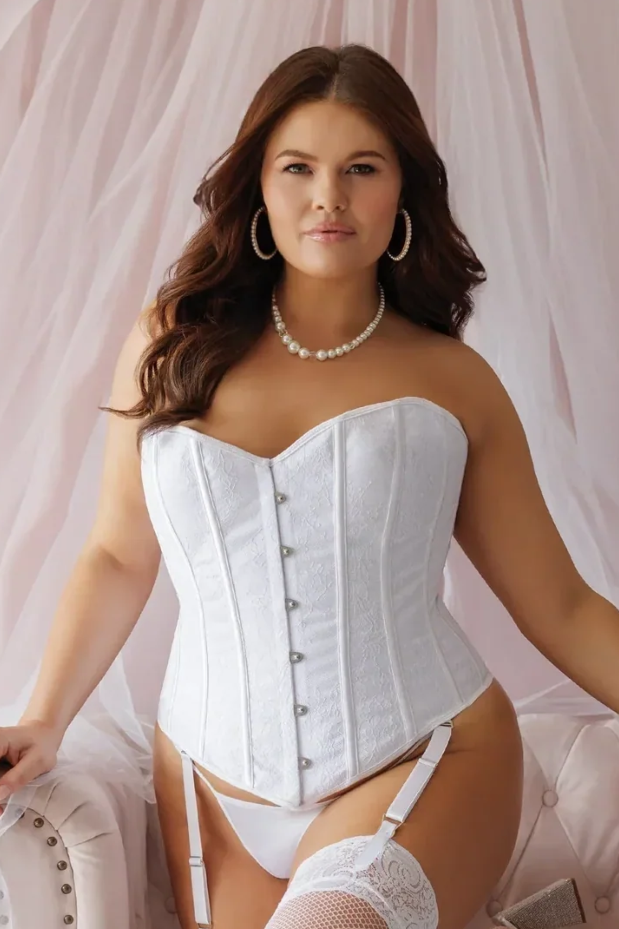 Together Against the World Bustier in White