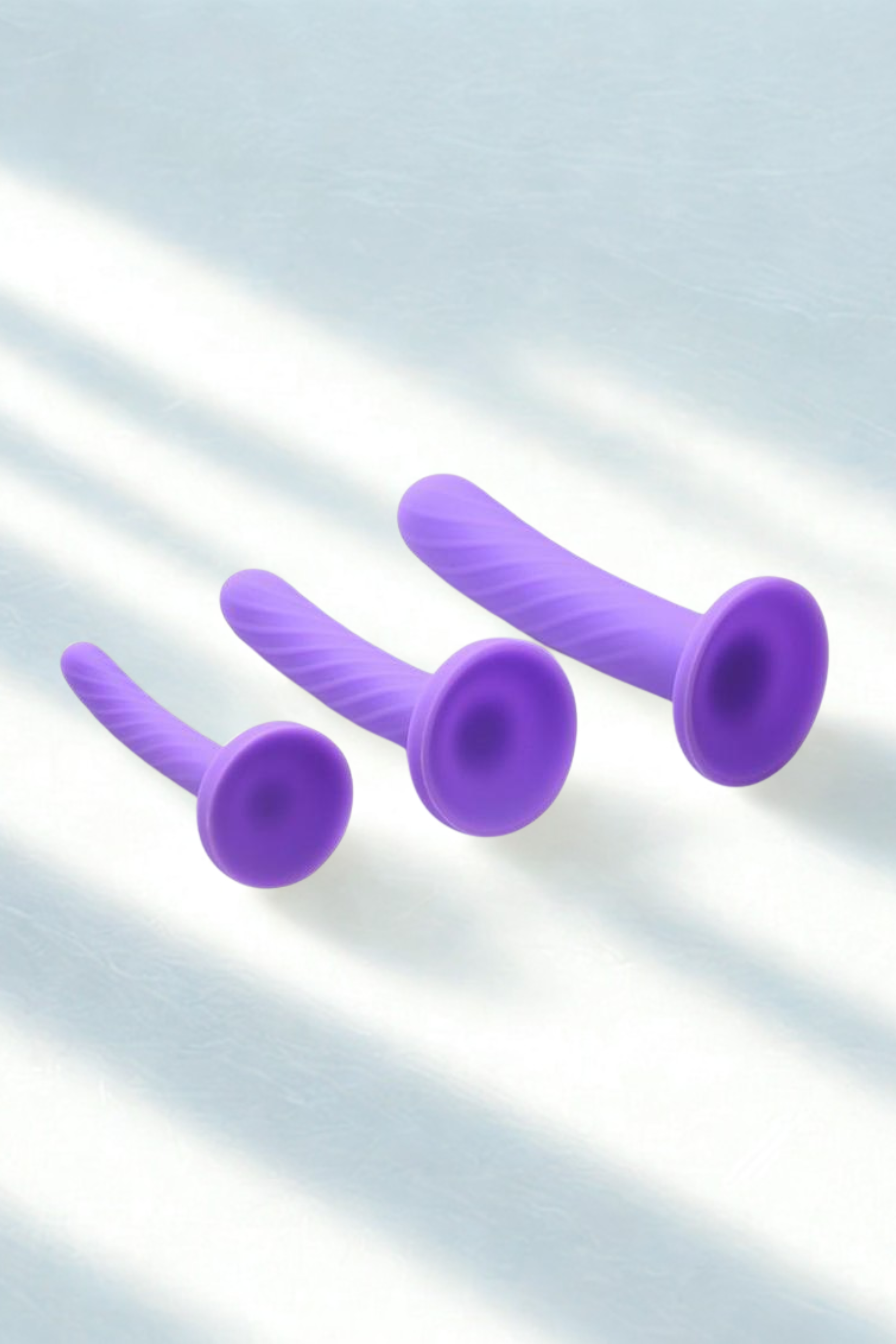 Triple Play Pegging Dildo Set in Purple
