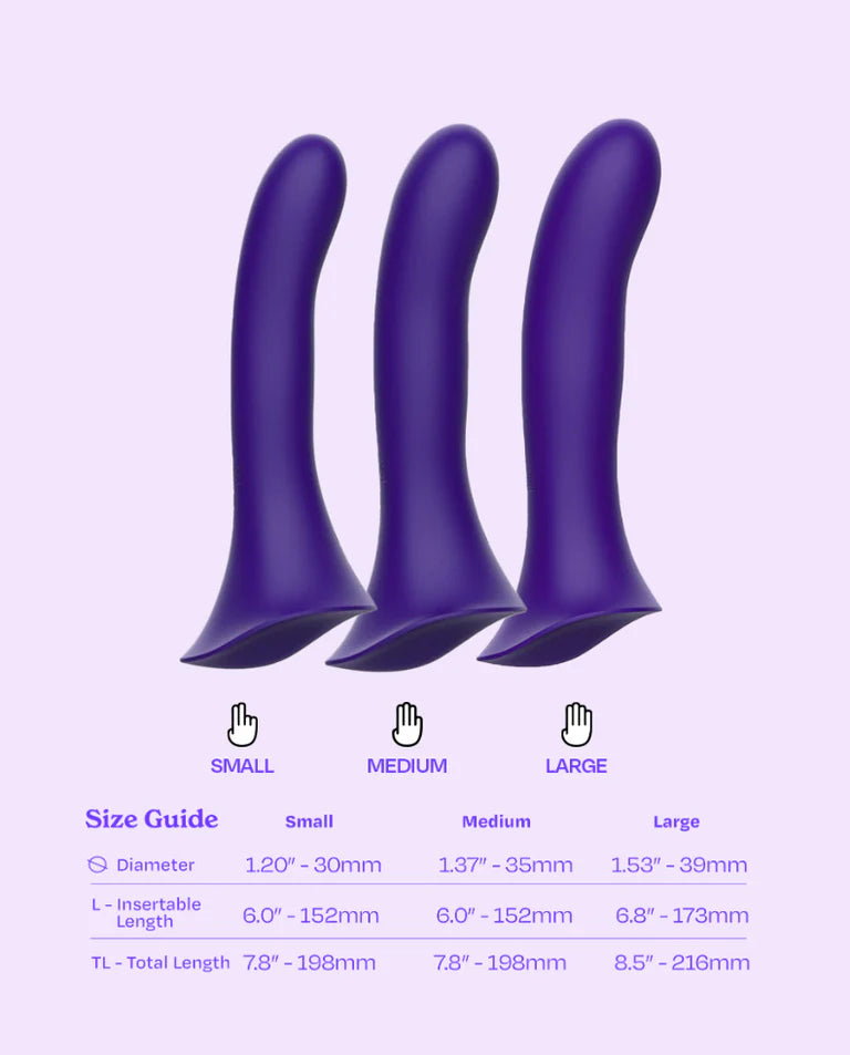Fusion Vibrating Strap On Dil in Purple