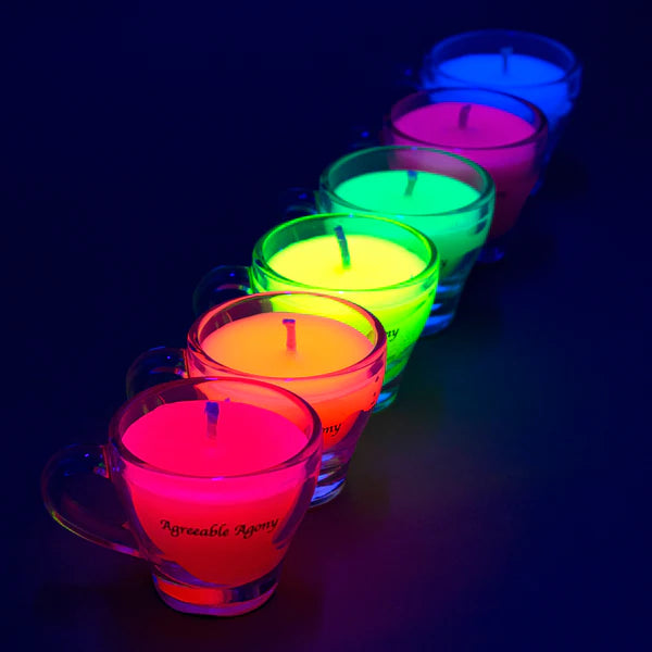 Wax Play Espresso Cup Candle in UV Reactive Colors