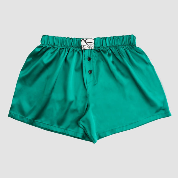 image of What a Sweetheart Silky Boxers in green, men's lingerie