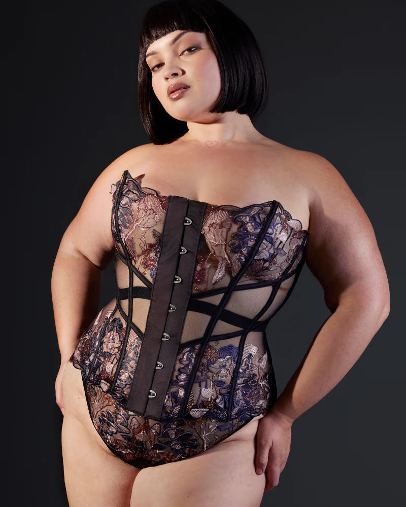 Wild Chanterelle Dreams Embroidered Corset