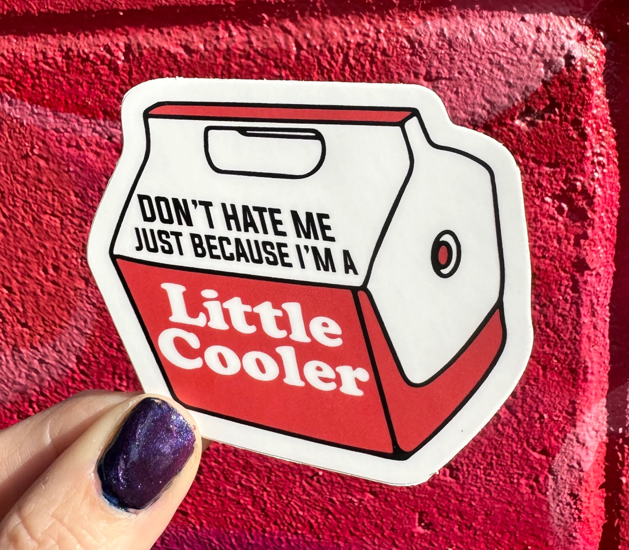 Don't Hate Me Just Because I'm A Little Cooler Sticker