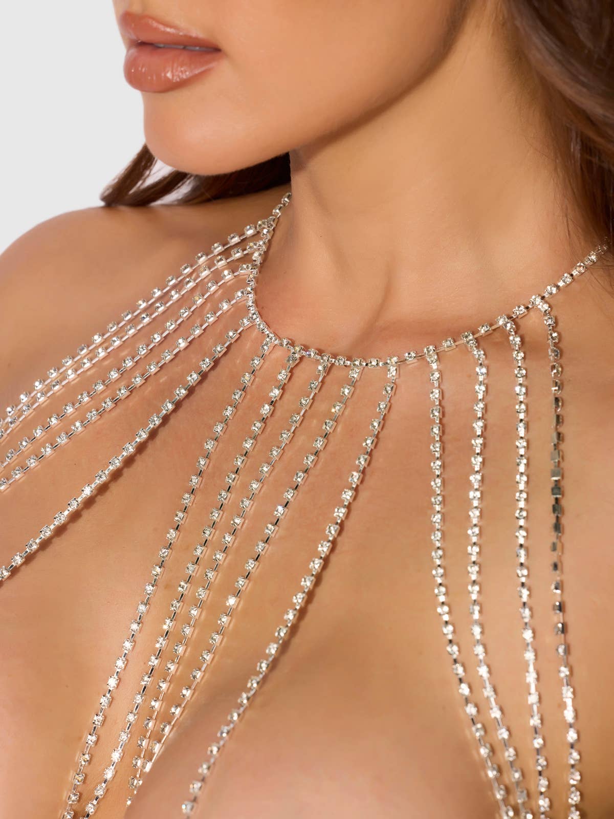 Draped in Rhinestones Halter Bralette