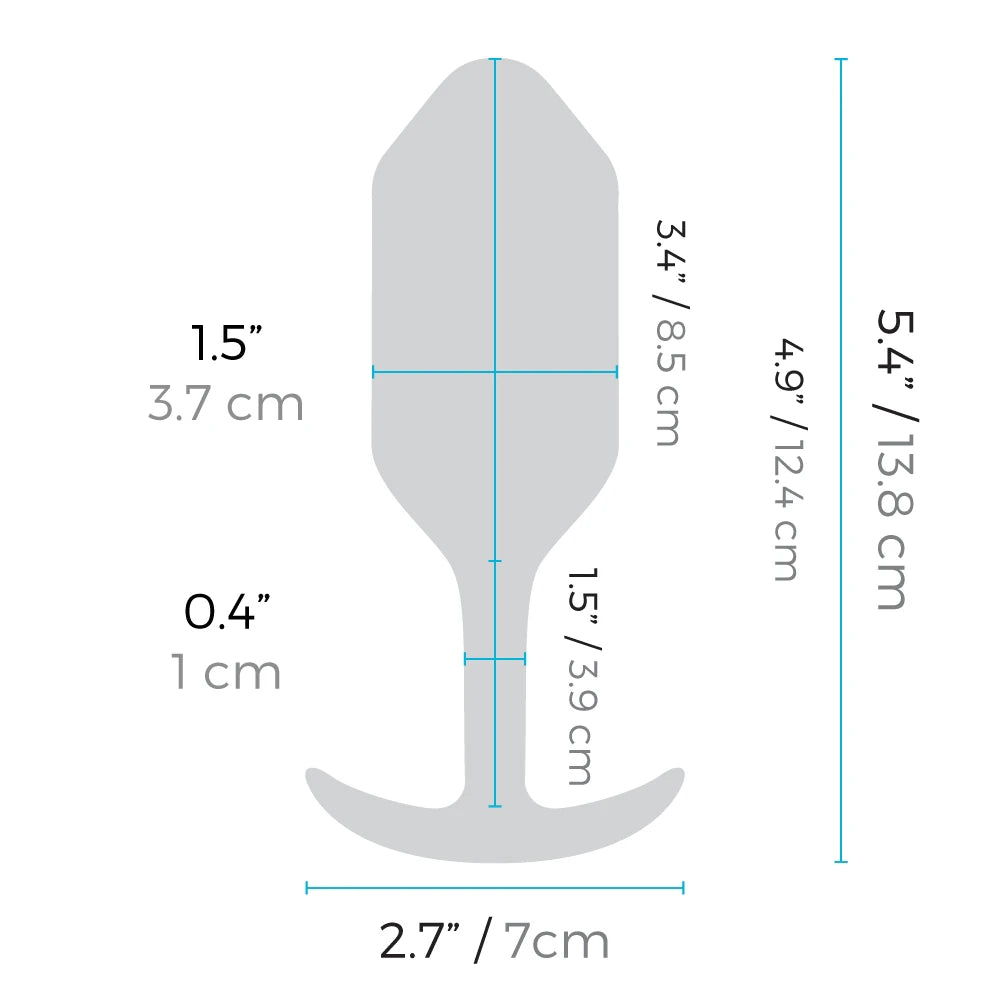 B-Vibe Vibrating Snug Plug 3 Large in Blue