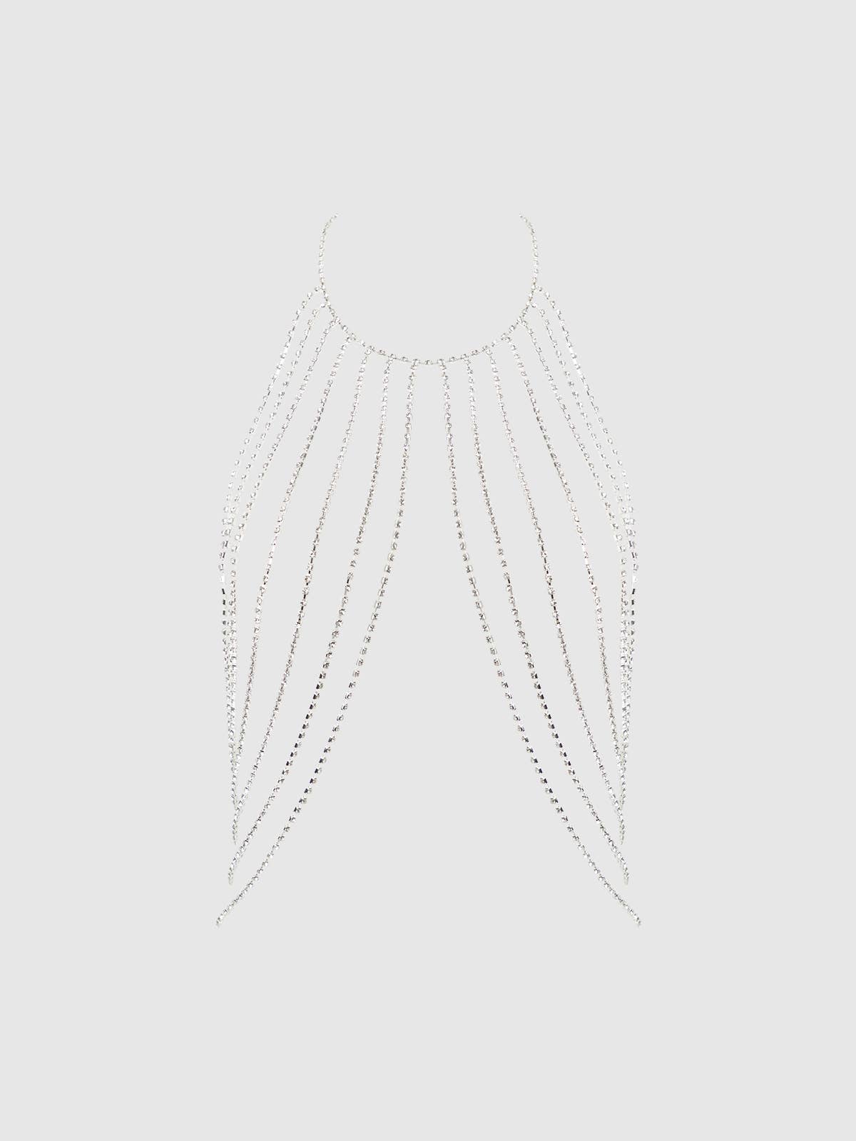 Draped in Rhinestones Halter Bralette