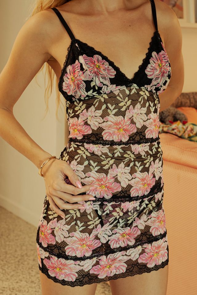 Kilo Brava Lace Slip in Printed Primrose