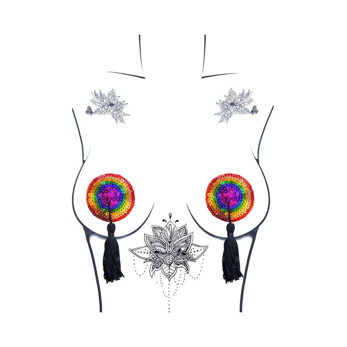 Burlesque Rainbow Tassel Pasties
