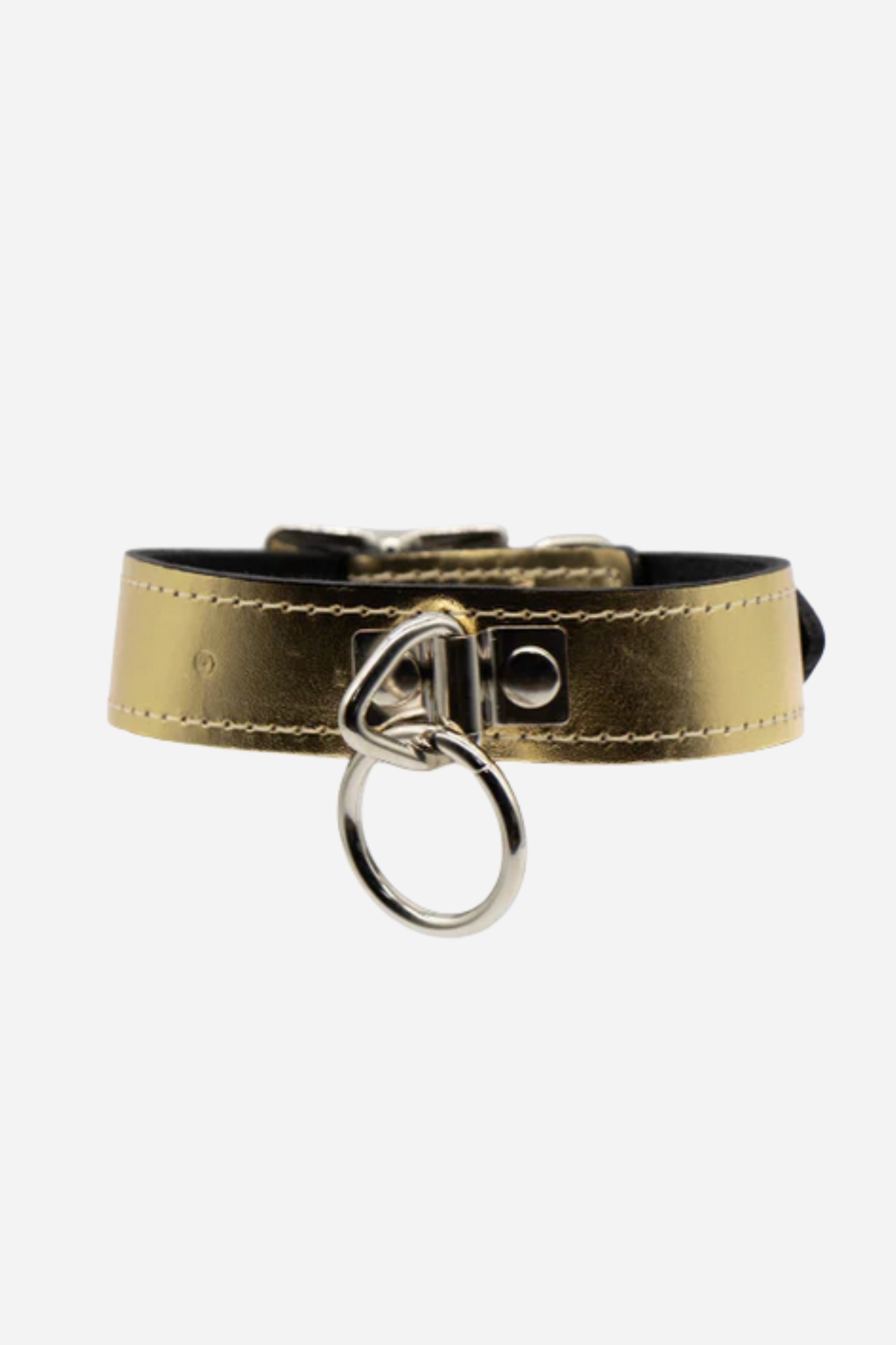 .Anything But Basic O-Ring Collar in Metallic Gold