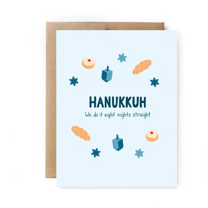 Hanukkah Eight Nights Straight Greeting Card