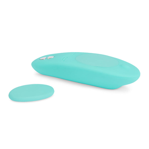 we-vibe moxie+ aqua vibe with magnet. magnet helps hold the vibe in panty