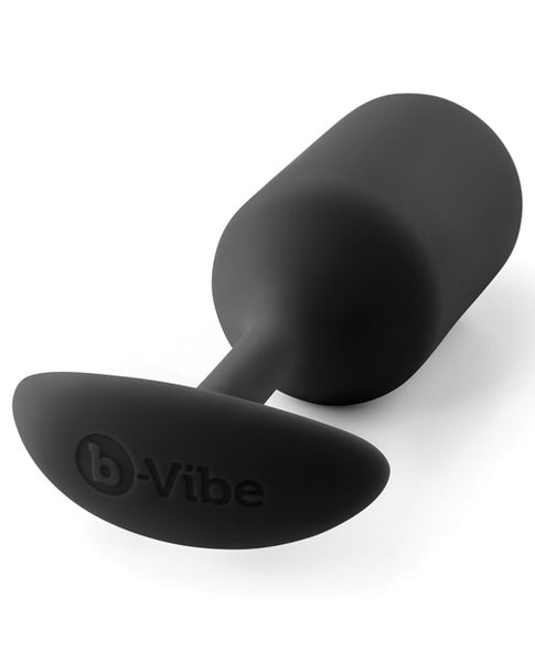 B-Vibe Snug Plug 3 Large Weighted Plug in Black