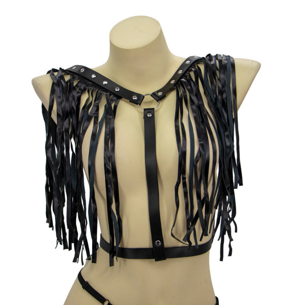 Shoulder Fringe Waterfall Chest Harness
