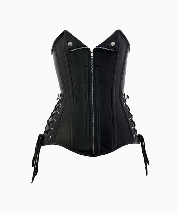 Harley Corset in Black Leather