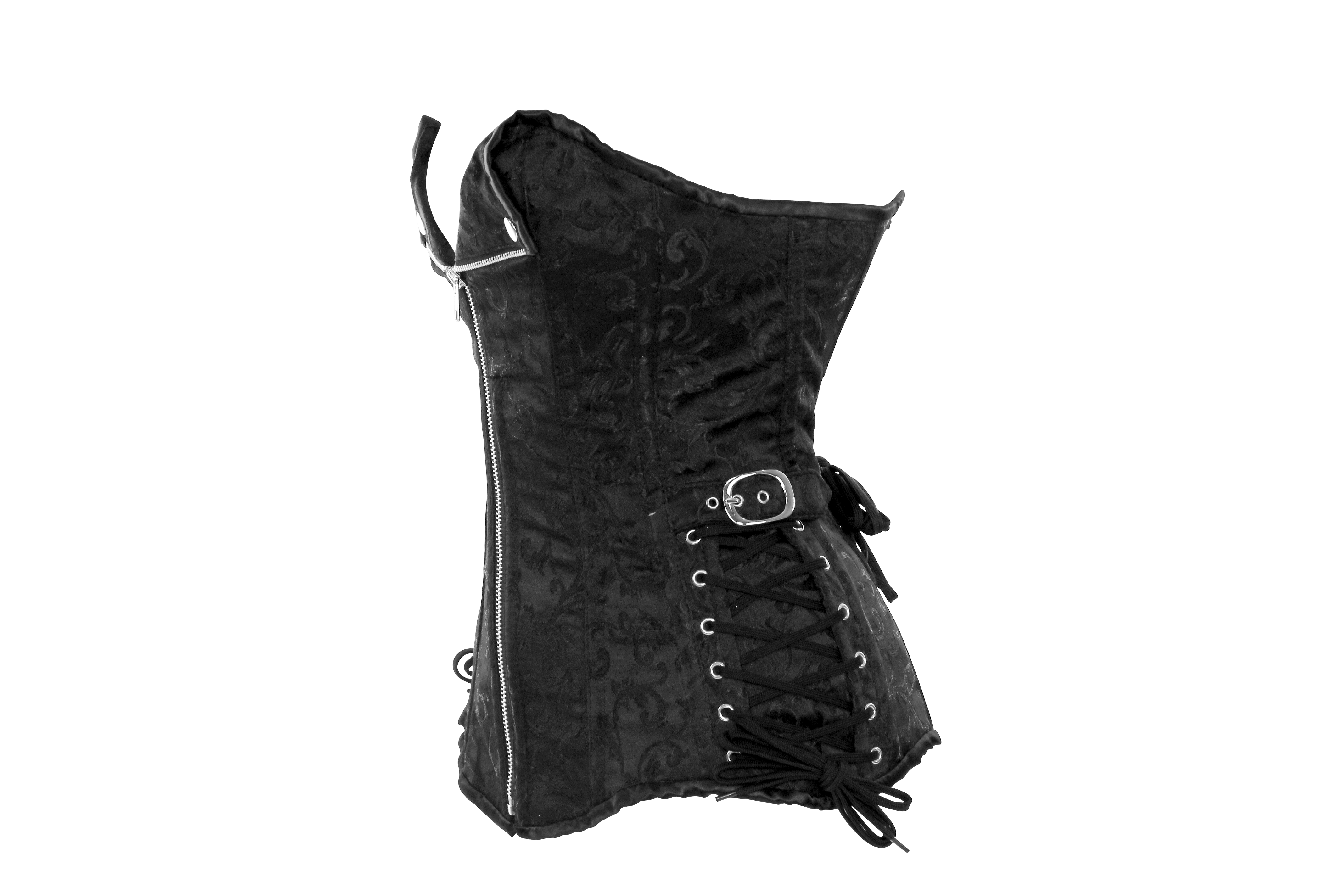 Harley Corset in Black Brocade