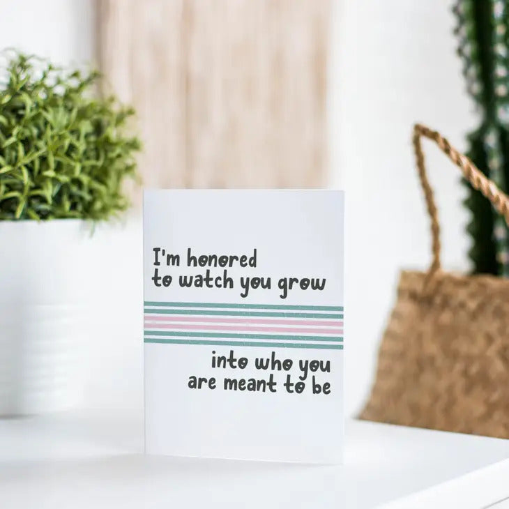 I'm Honored Coming Out Greeting Card in Trans Pride