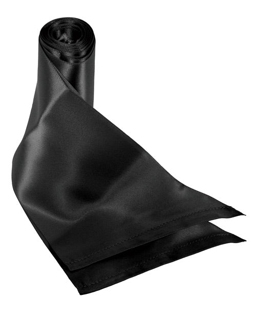 Playful Mischief Silky Dual Restraint Blindfold in Black