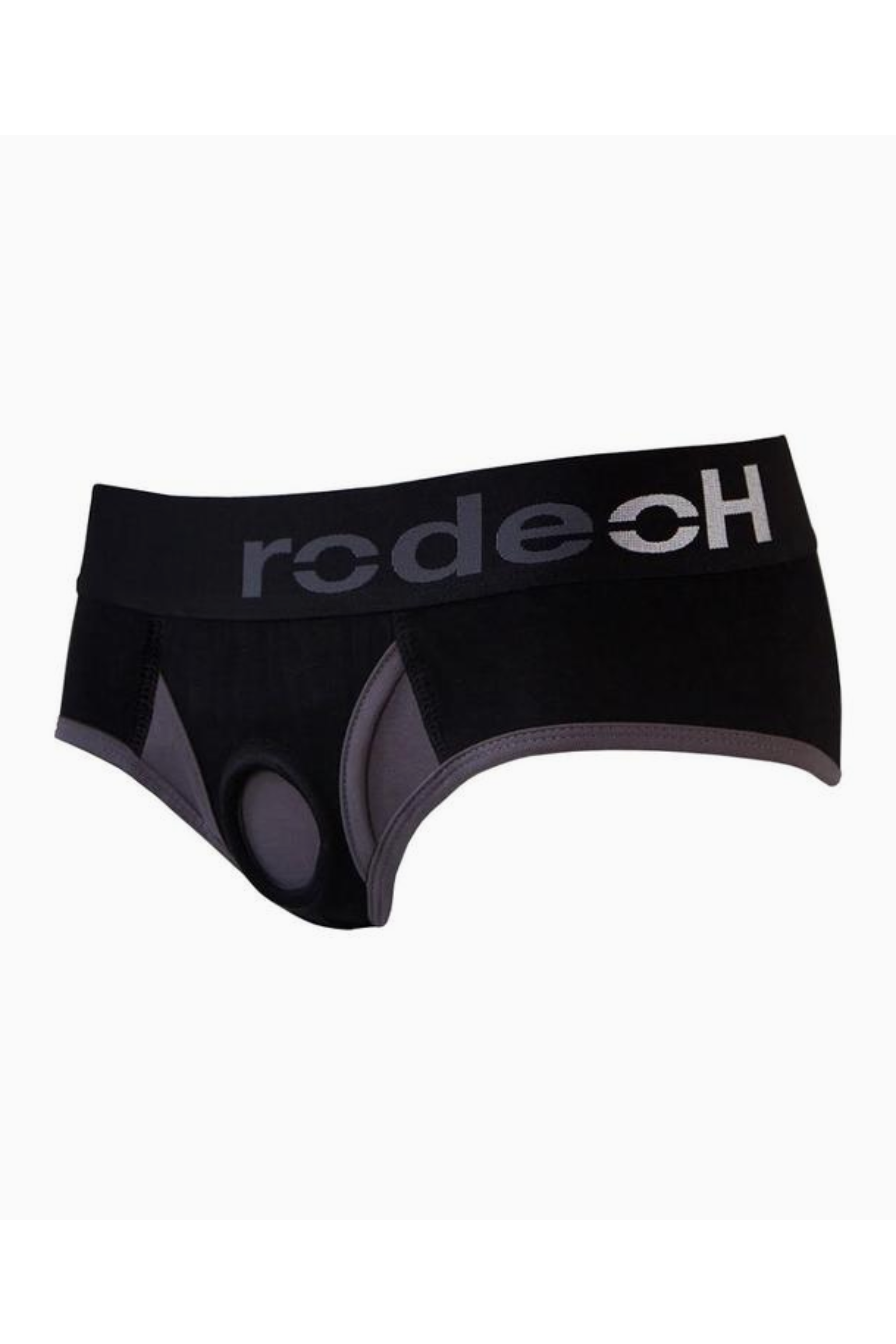 .RodeoH Brief+ Harness 1.65 O-Ring in Black & Grey: Plus Sizes