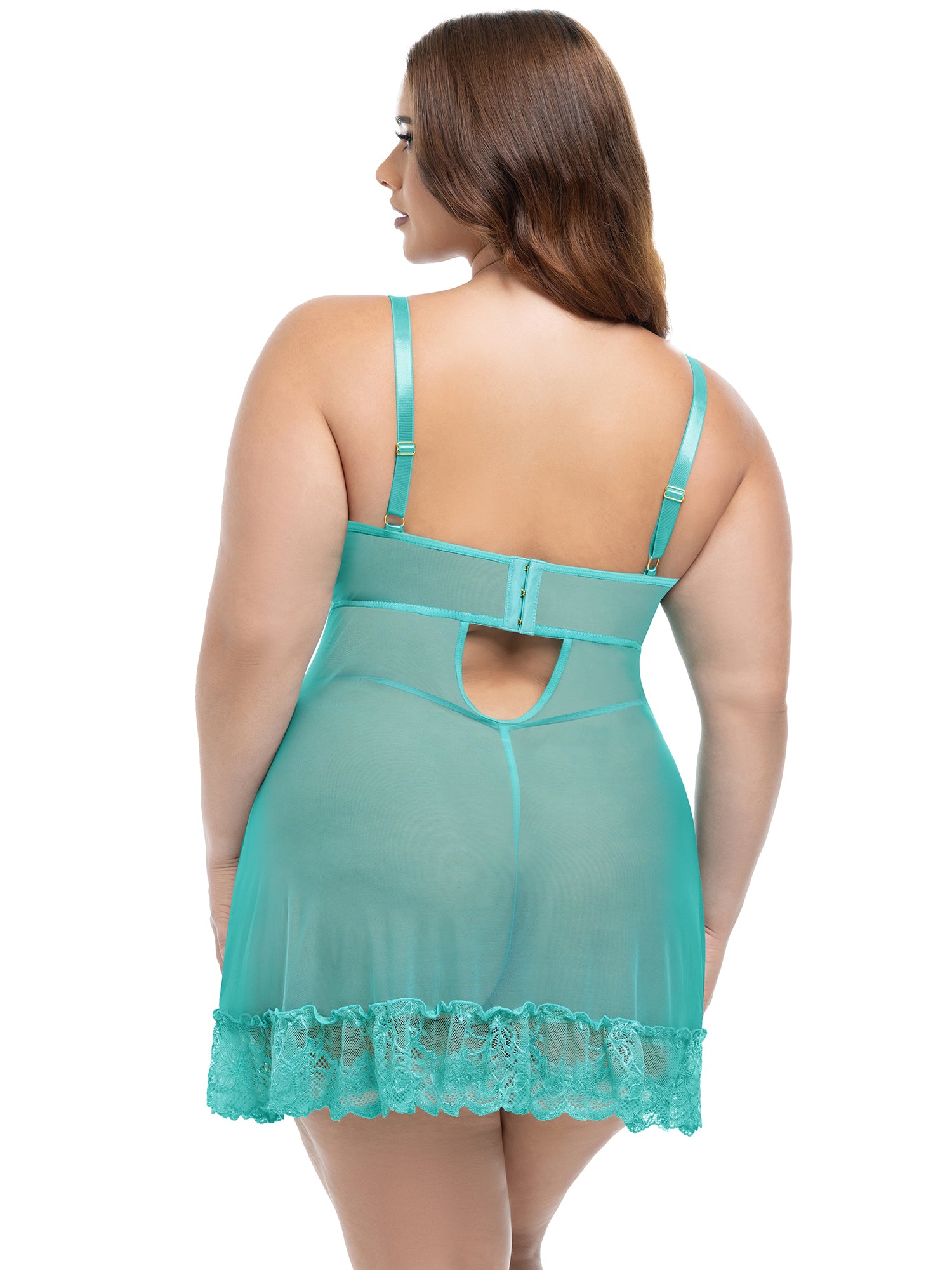 .Call Me Coy Lace Babydoll in Mojito Mint