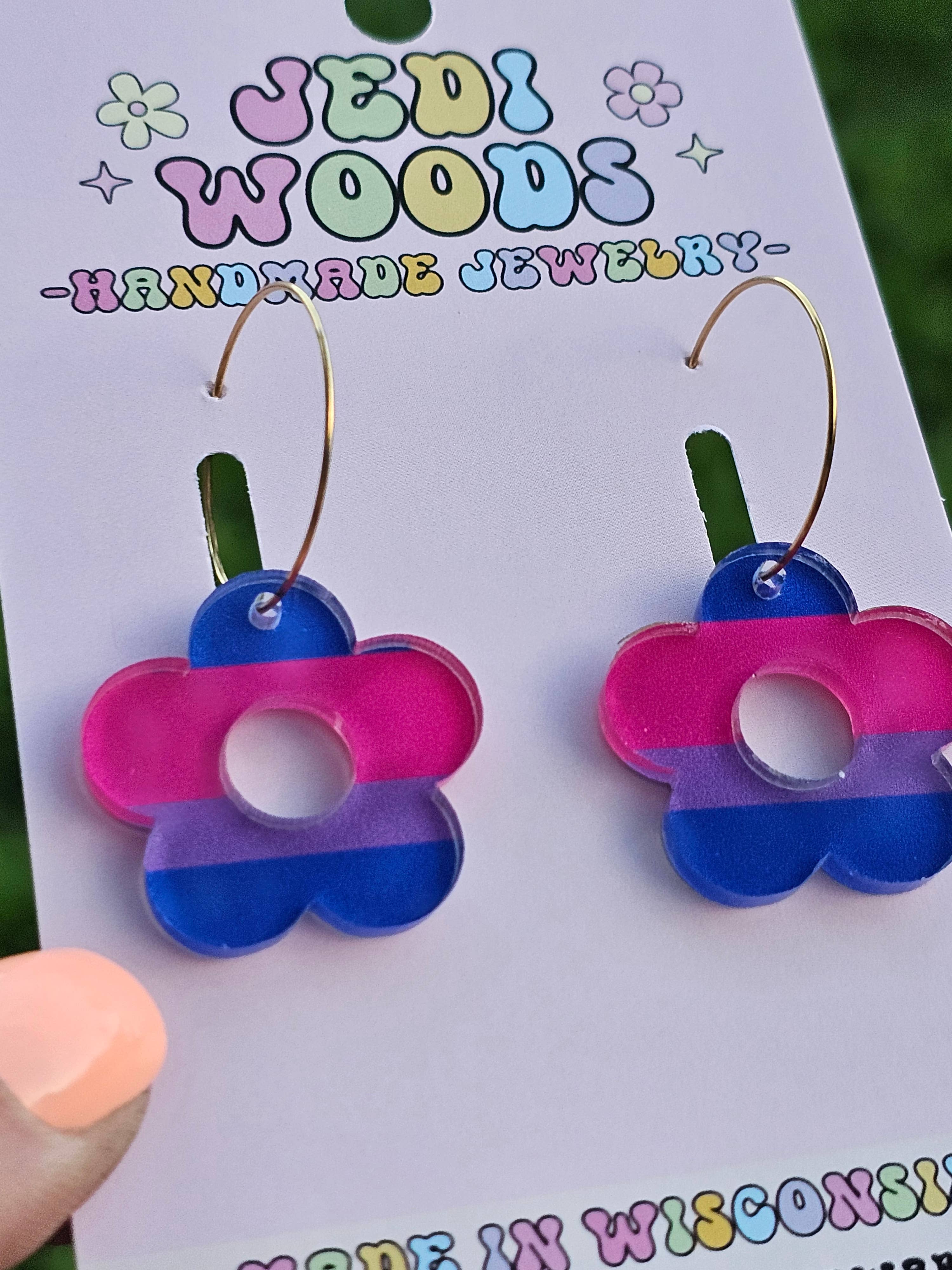 Pride Flags Flower Earrings