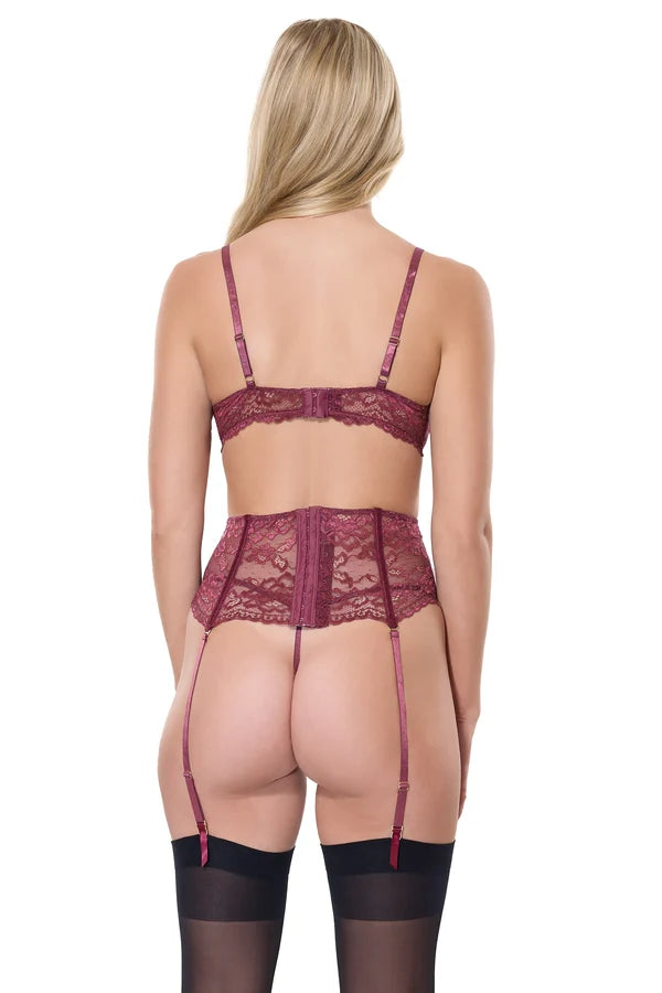 Like a Fine Wine Lace Bra & Garter Set