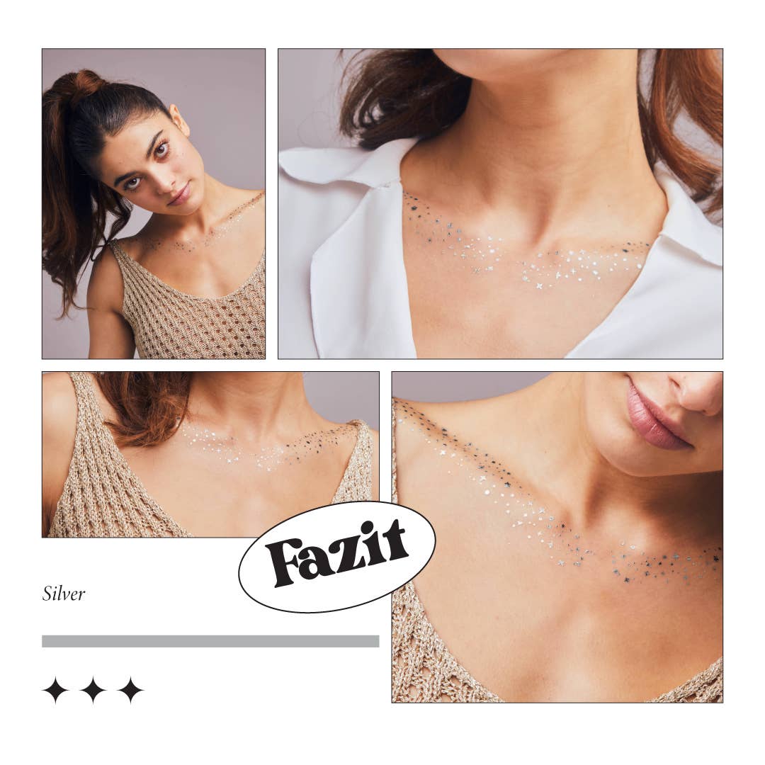 Fazit Decolletage Glitter Makeup in Silver Speckles
