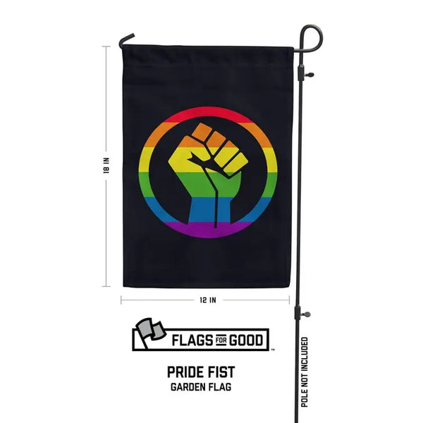 Black Lives Matter Pride Fist Garden Flag