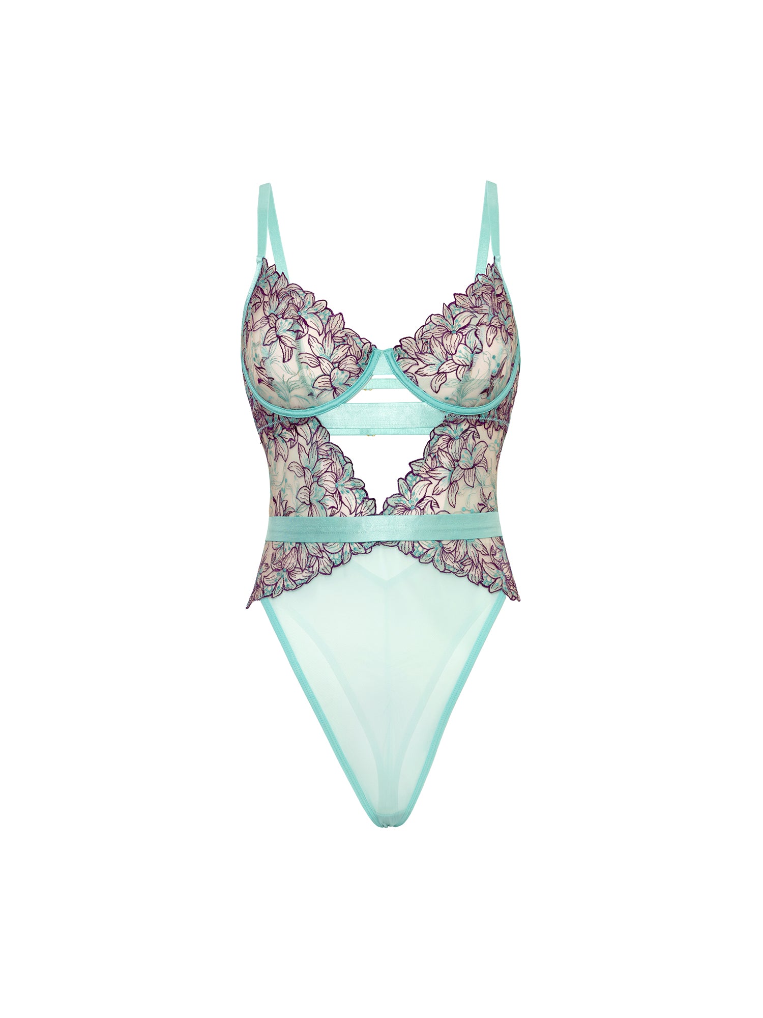 Easy On Me Embroidered Underwire Teddy