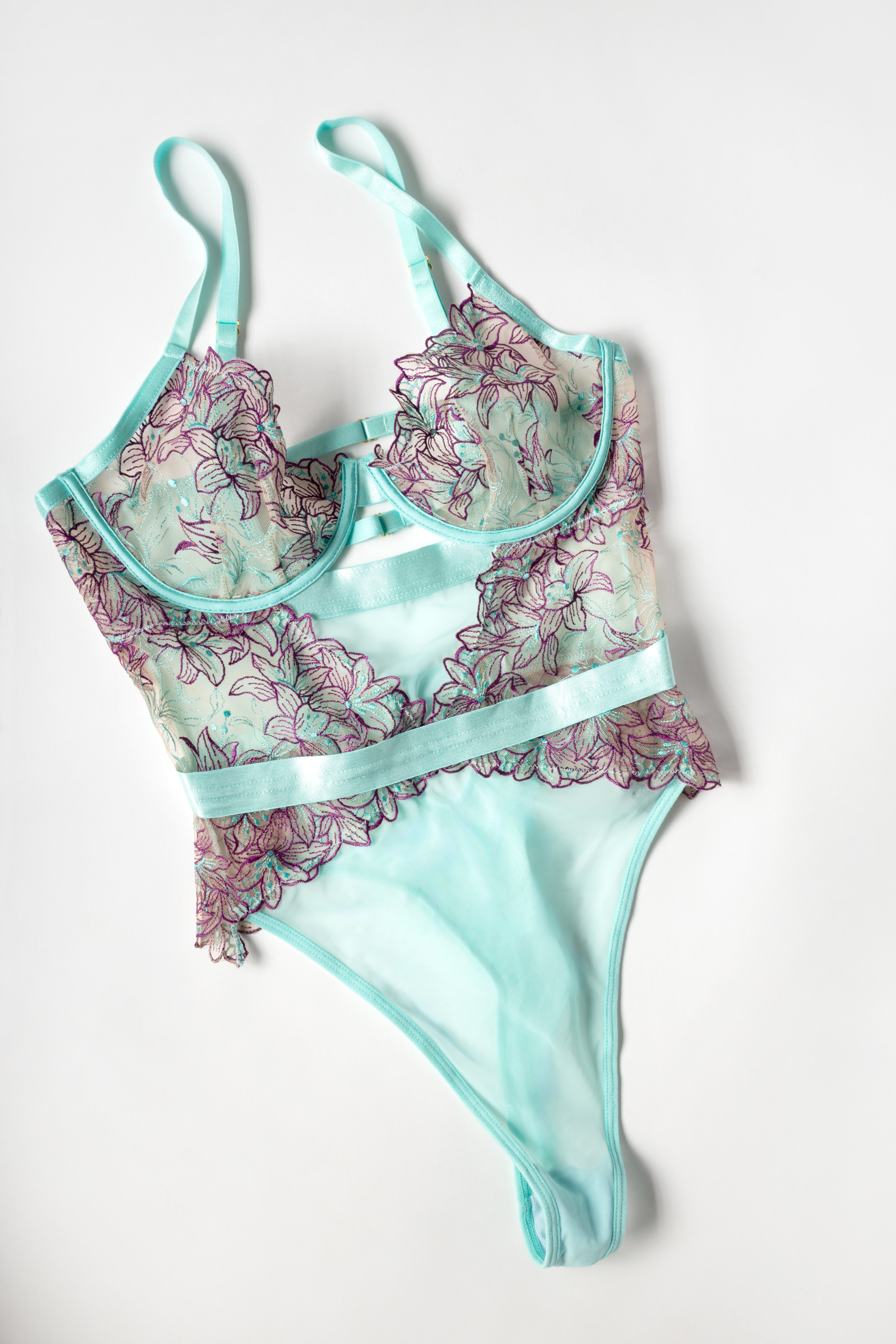 Easy On Me Embroidered Underwire Teddy
