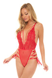 Gift From the Heart Strappy Teddy in Red Hot