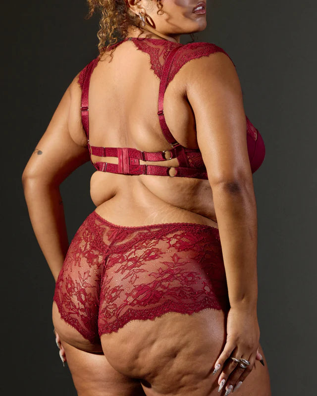 Daphne's Fantasy Detachable Lace Bra in Ruby