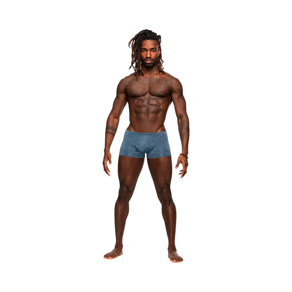 black male model with defined abs wearing sexy men's pouch lingerie