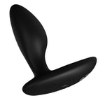 black silicone tapered vibrating butt plug